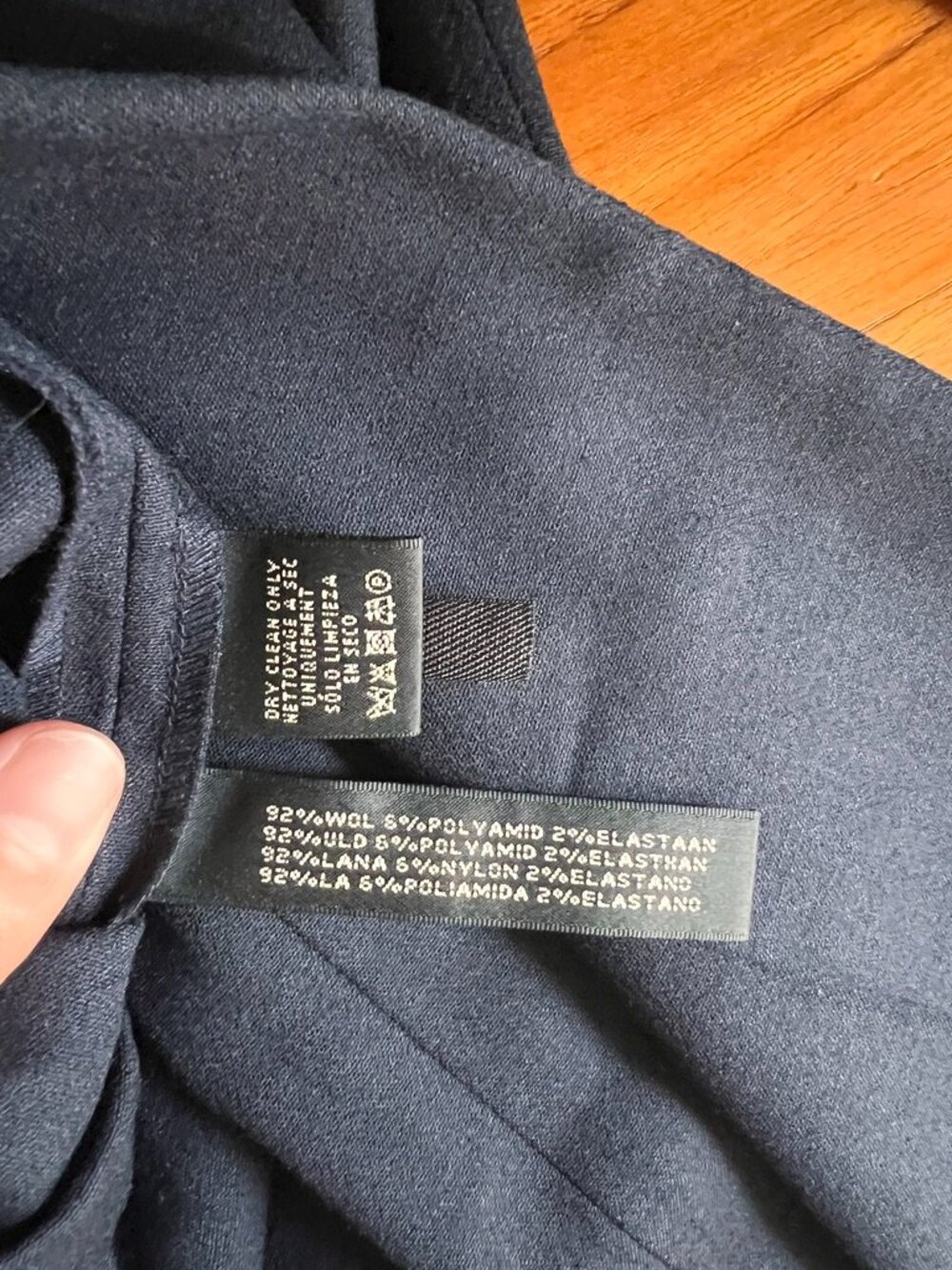 Ralph Lauren Black Label Navy, Wool Blend Wide Leg Trousers | Size 2 - Picture 7 of 11